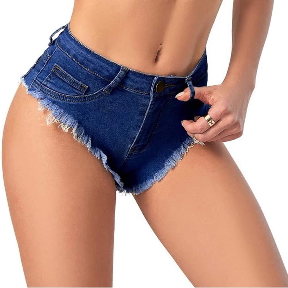 (NWOT) Women's Sexy High Waisted Stretch Mini Denim Shorts